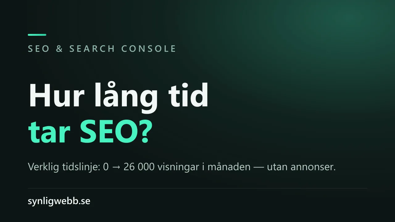 Hur lång tid tar SEO - verklig tillväxtkurva ur Google Search Console efter en relansering