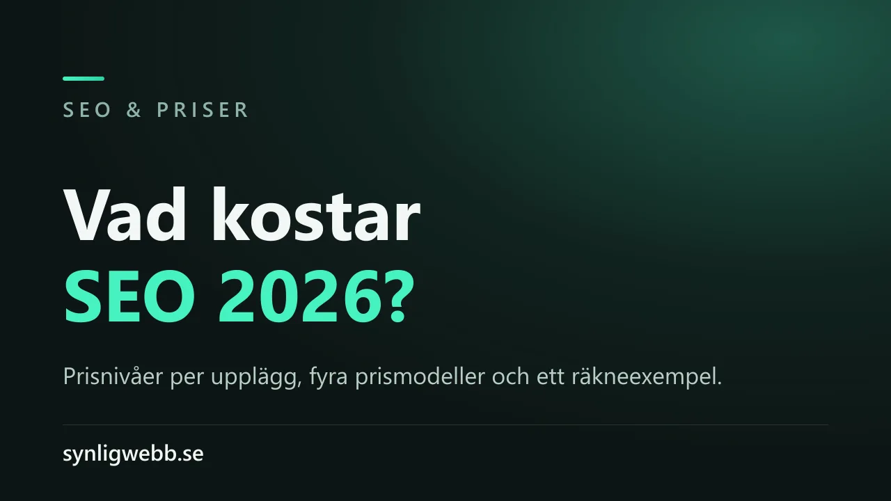 Vad kostar SEO i Sverige - prisnivåer per upplägg och prismodeller